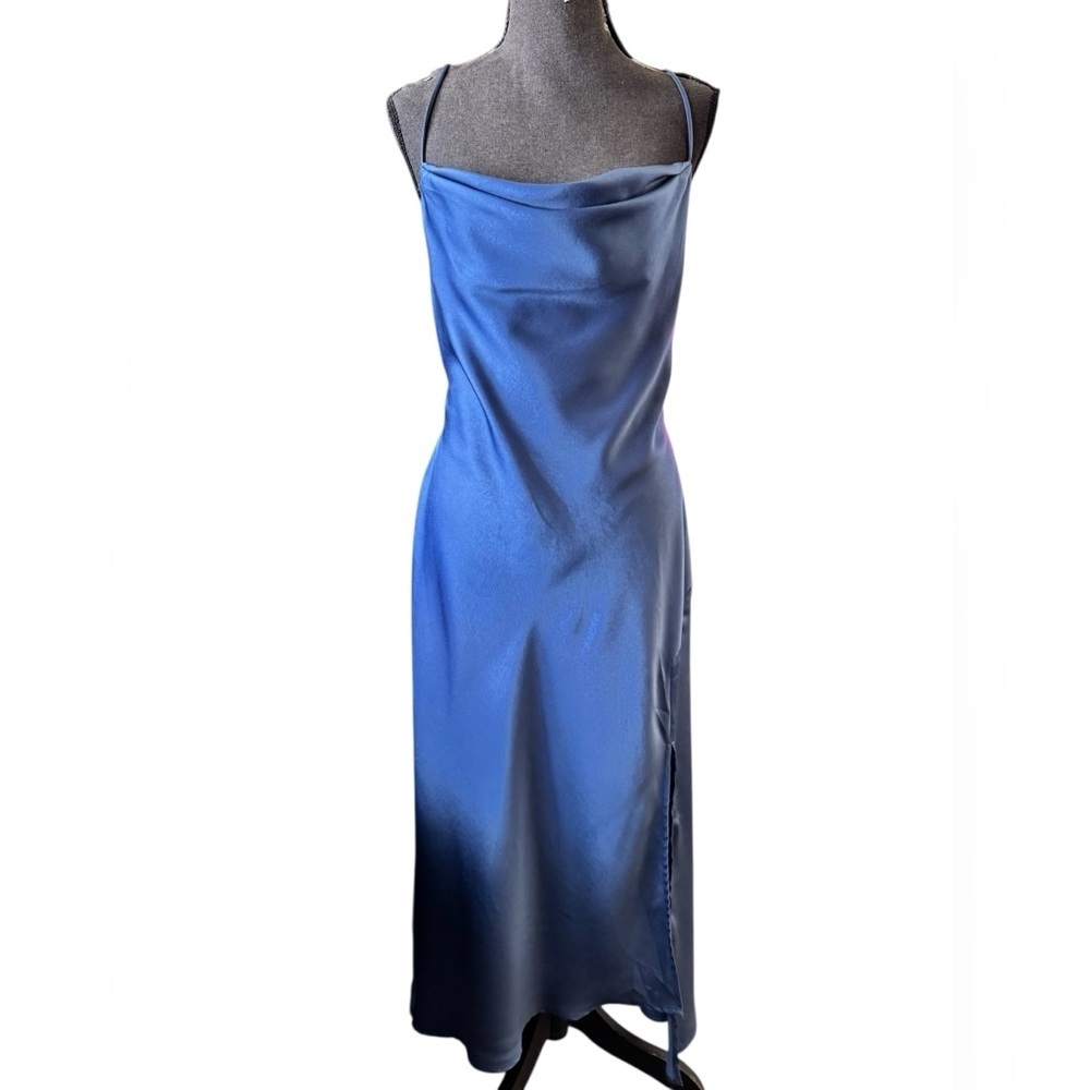 ASTR the Label Cowl Neck Satin Midi Slip-dress, Size M - Picture 8 of 13